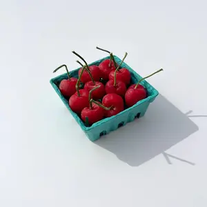 Happy Organics Beeswax Cherry Birthday Candles - Pack of 5 or 10 - Decor