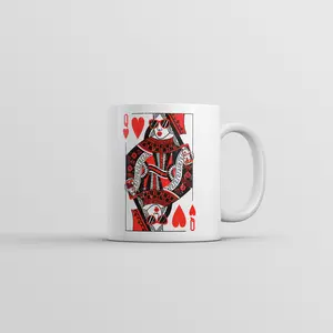 Queen Of Hearts Mug Funny Vintage Graphic Coffee Cup - 11oz Funny Coffee Mugs Ceramic Printed Drinkware Cup