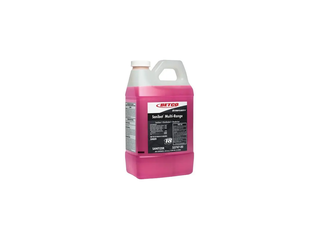 Betco Multi-Range Sanitizer Disinfectant Deodorizer, 2L