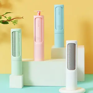 2-in-1 Reusable Lint Roller : Roll Forward to Clean Pet Hair, Backward to Self-Clean, Portable
