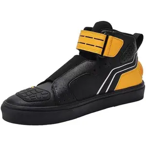 Motorcycle Shoes for Men,Motorcycle Riding Shoes Motocross Protective Boots with Zipper, Ankle Support