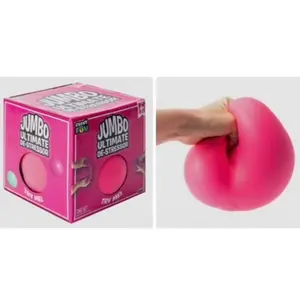 CRAZY FUN Jumbo Ultimate De-Stressor BALL SUPER SOFT Stress Fidget Stretch - VIRAL - RARE