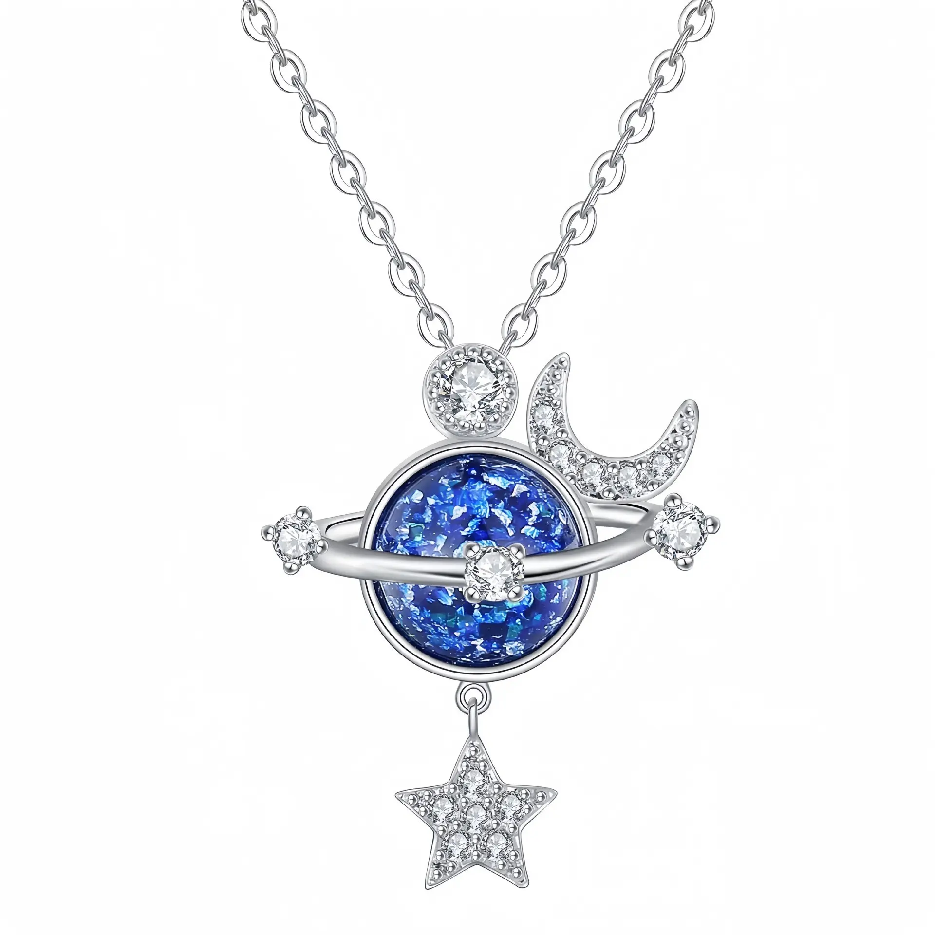 Cosmic Planet Necklace Gift for My Daughter Special Star in the Universe with Love and Light Message Unique Design Ideal for Special Occasions