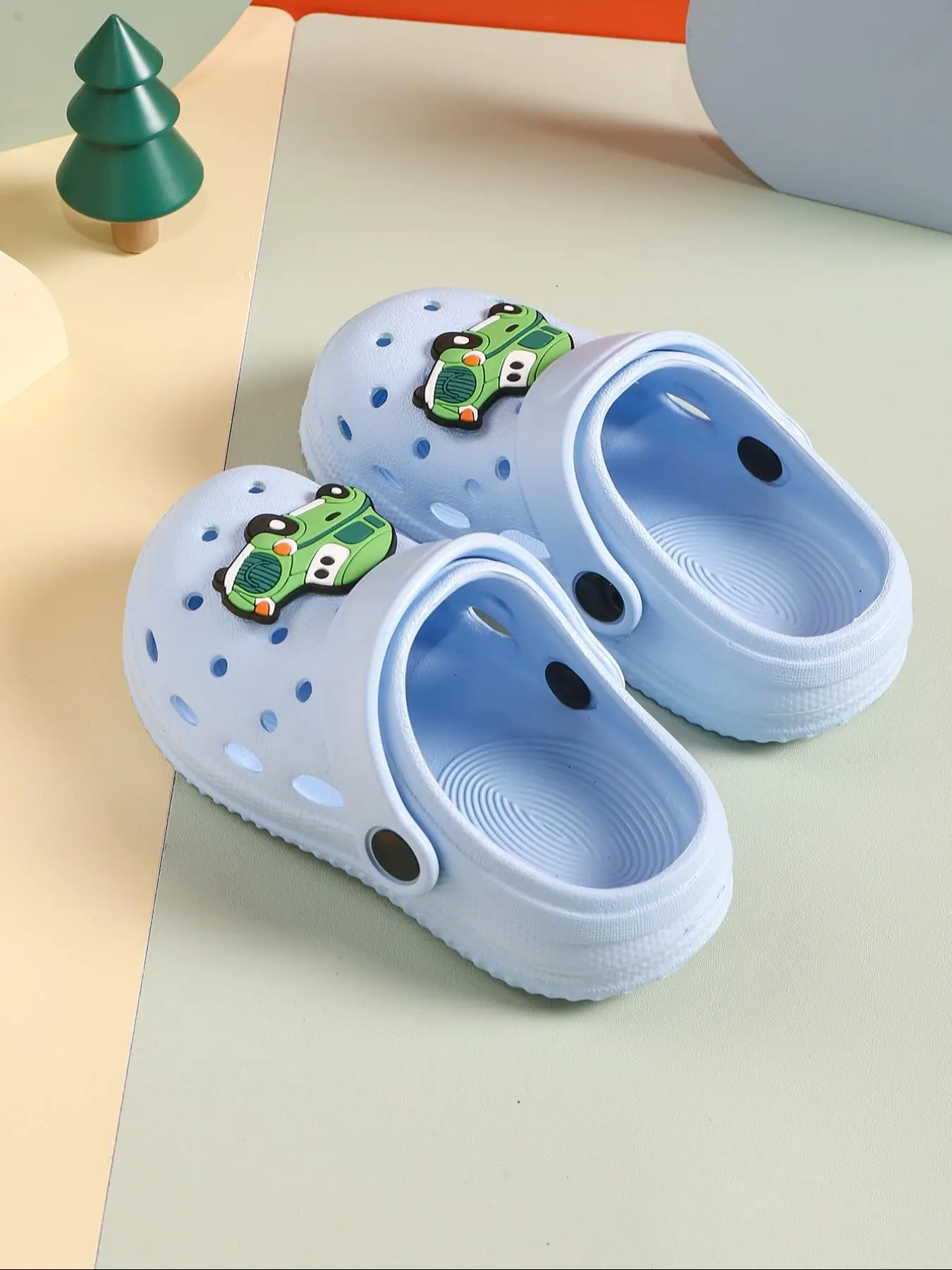 New Summer Kids' Slip-on Sandals, Lightweight Slippers, Cute Cartoon Design, Eva Sole, Unisex Beach Shoes, Boys Girls Indoor Outdoor Footwear