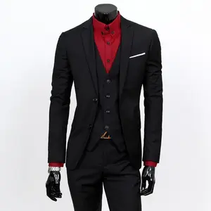 2025Groom Suit Men's Three-piece Set British Casual Business Suit Men's Wedding Dress Slim And Handsome Summer Cotton Fabric Formal Buckle