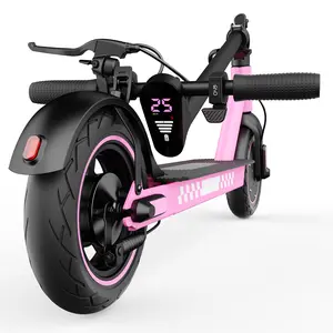 Pink Electric Scooter Different Colors 10 Inch Tire 350W 36V 10.5Ah Lithium Battery 19MPH Max Speed Adjustable Speed App Supported Foldable Girls Scooter