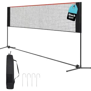 Portable Badminton Net Height Adjustable Volleyball Net with Carry Bag, 3-in-1 Multi-Purpose Sports Net for Badminton Volleyball Tennis Pickleball, Heavy Duty for Backyard Beach Pool Indoor Outdoor Game