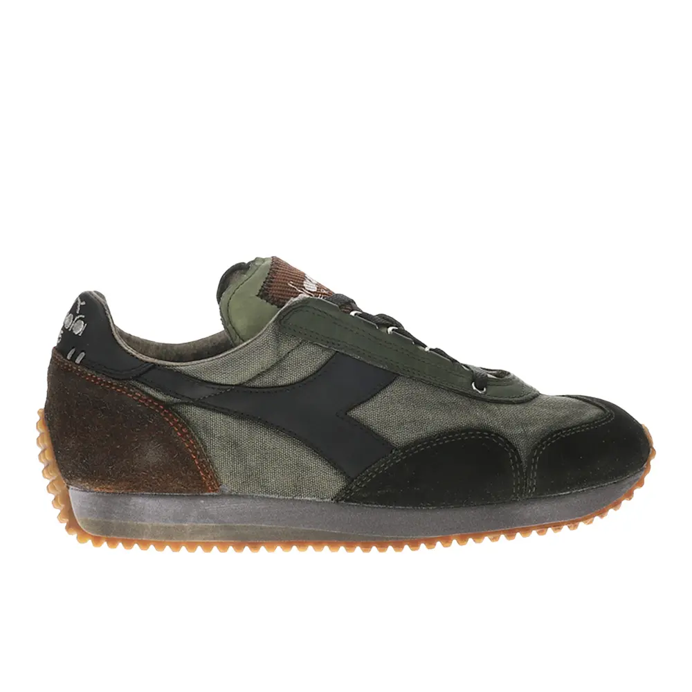 diadora Mens Equipe Dirty Sw Evo Lace Up Sneakers Shoes Casual - Green