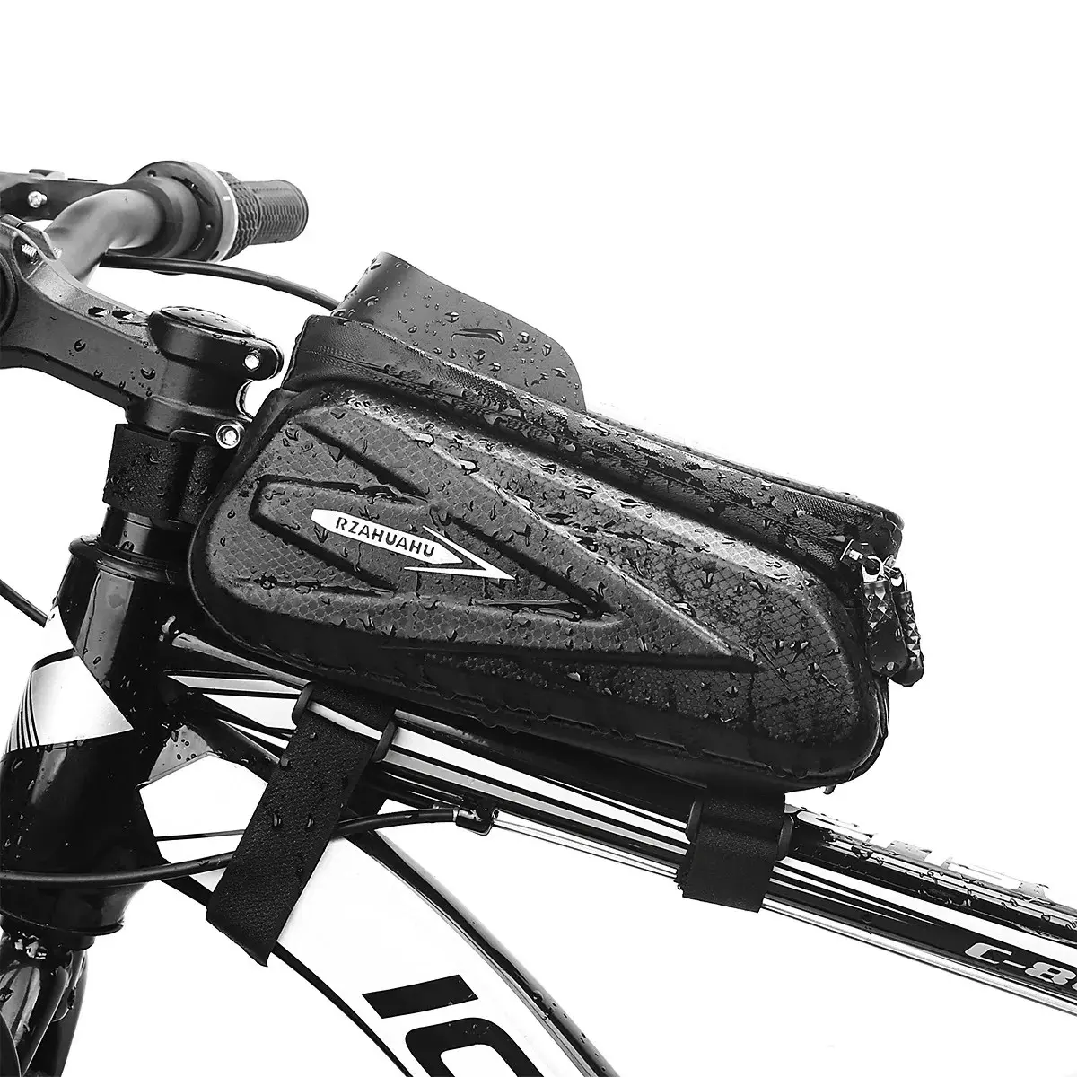 Waterproof Reflective Large Capacity Bicycle Bag, Road Cycling Gear, Eva Hard Shell Touchscreen Compatible, Mountain Bike Road Bike Shockproof Handlebar Pack Bike Accessories