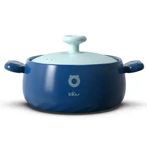 Bear casserole household gas clay pot rice casserole high temperature resistant ceramic pot stew pot gas stove clay pot stew pot casserole