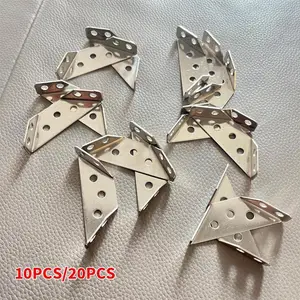 10 PCS |   Stainless Steel Corner Bracket, Multi-function Corner Rack, Three Side Fixed Corner Rack, Cabinet Ladder Corner Rack, Laminate Rack, Furniture Connector, Hardware, Heavy Duty, Parts.