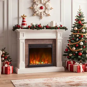 COSTWAY - 18/23/26 Inch 1500W Electric Fireplace Insert with Remote Control-18 inches