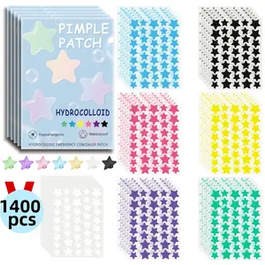 1400pcs Acne Patches for Blemishes & Zits, Invisible Hydrocolloid Cover-Up Strips, Skin-Friendly Adhesive Bandages for Face Care Routine, Skin Repair, Acne Pimple Patch