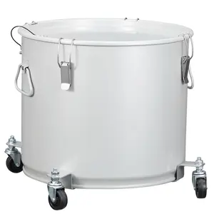 Automotive 10 Gallon Fryer Grease Bucket Oil Disposal Caddy, Steel Fryer Oil Transport Container w/Rust-Proof Coating, Fry Oil Disposal Bucket w/Safety Lid & Lock Clips & Filter Bag for Cooking Restaurant Engine & Transmission Repair Tools