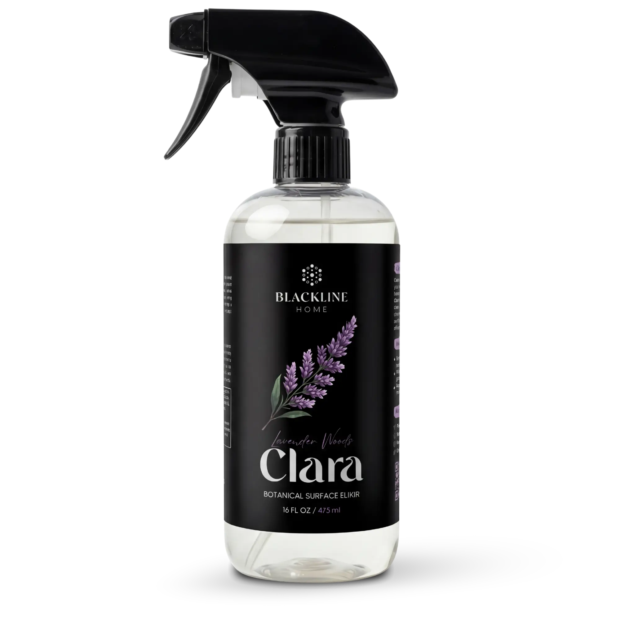 BLACKLINE Clara Household All-Purpose Cleaner Spray - Plant-Based, Biodegradable, Streak-Free Eucalyptus Fragrance Formula, Multi-Use Spray for Stainless Steel, Made for Daily Home Care