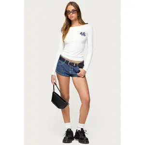 Hanson Pinstripe Denim Shorts