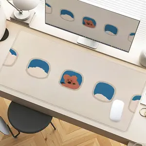 Desk Pad Cloud Sky Cute Bear Gaming Mousepad XXL Mouse Pad For Laptop Desk Mouse Pad Extra Large With Non-Slip Rubber Base Stitched Edges Surface For PC Gamers Office Workers & Home Use As Christmas Birthday Gift