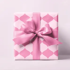 Pink Geometric Wrapping Paper Roll