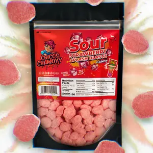 Sour Strawberry Viral Gushers Splash Blastz 6OZ's Of Candy (No Chamoy) | Chicos Chamoyy - Fruity Snack Sweet