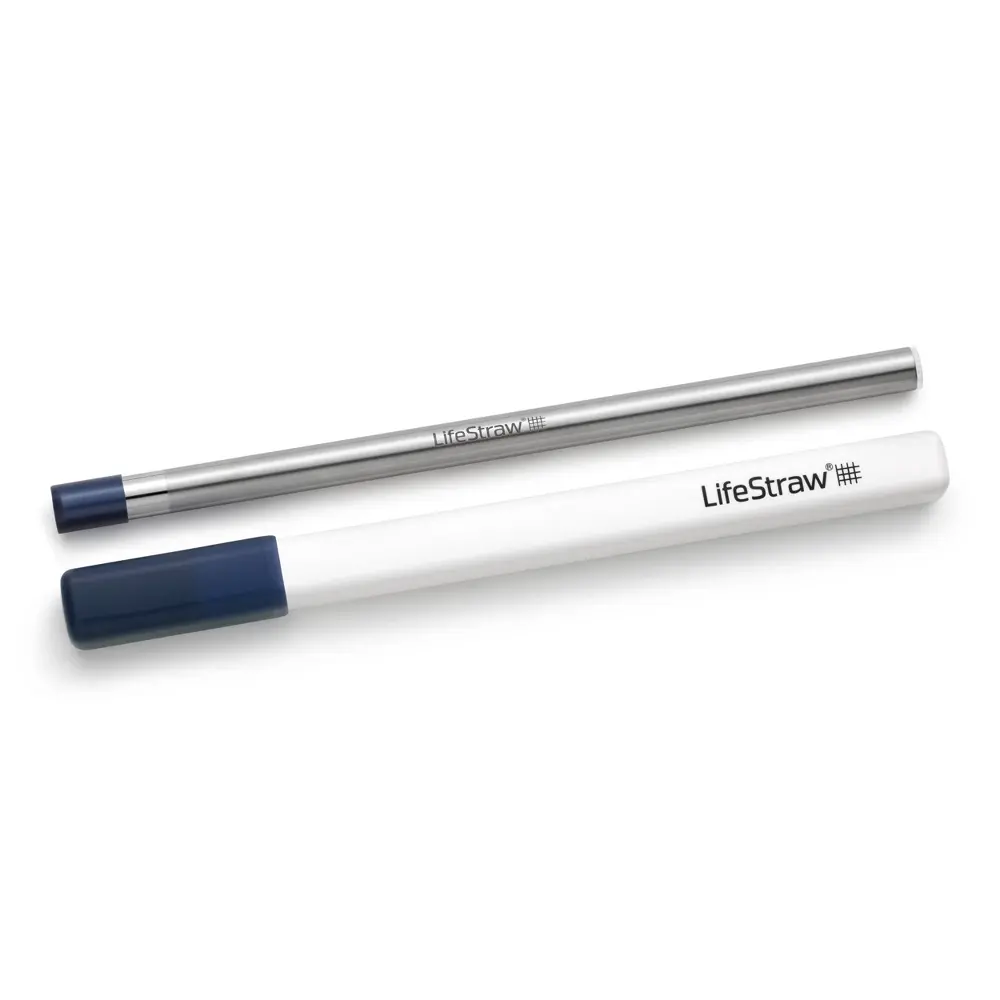 LifeStraw Sip Reusable Steel Filter Straw with Carry Case Midnight Blue