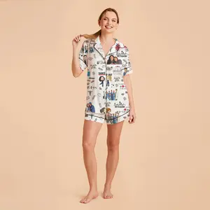 Grey's Anatomy Satin Pajamas Shorts, You Are My Person Sleepwear, Movie Pajamas Set, Satin Movie Pajamas, Gift For Her