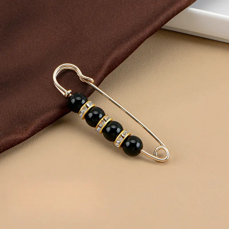 1#Four beads with diamonds 5.5cm (black)