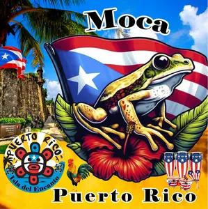 Domino Table Poster With Towns of Puerto Rico, Size 20"x2"