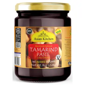 Asian Kitchen Tamarind Paste Puree (Imli) 8oz (227g) Glass Jar, Gluten Free, No Added Sugar ~ All Natural | Vegan | Non-GMO | No Colors
