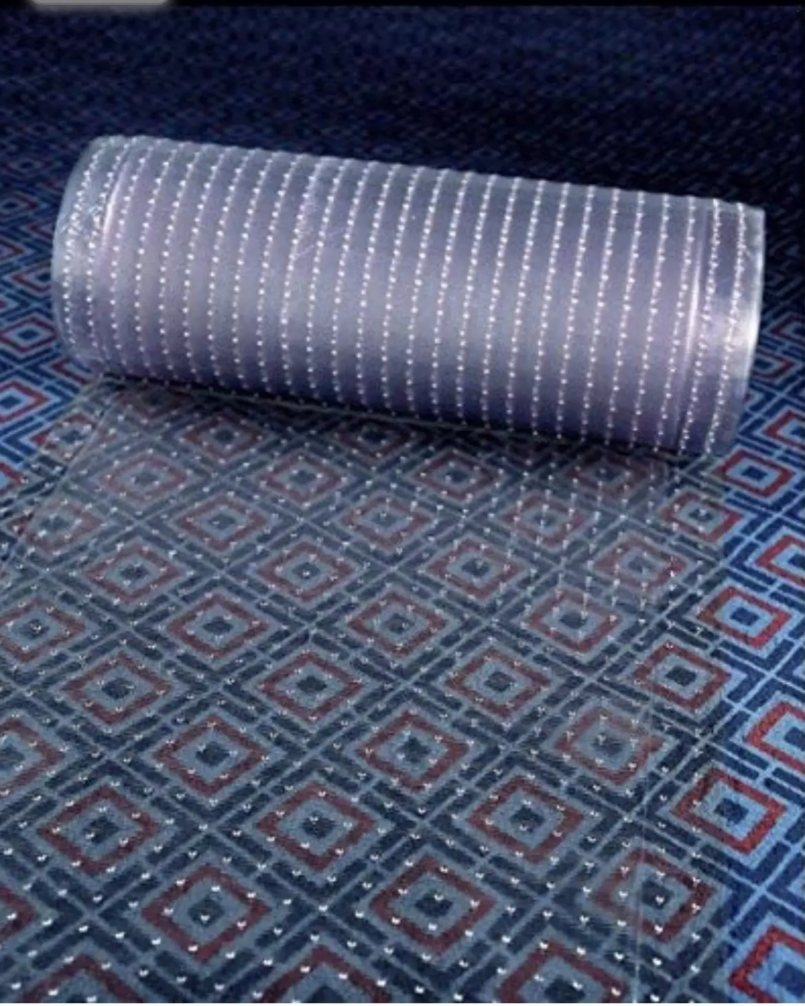 Clear Vinyl Plastic Runner Carpet Protector Mat Ribbed Multi-Grip