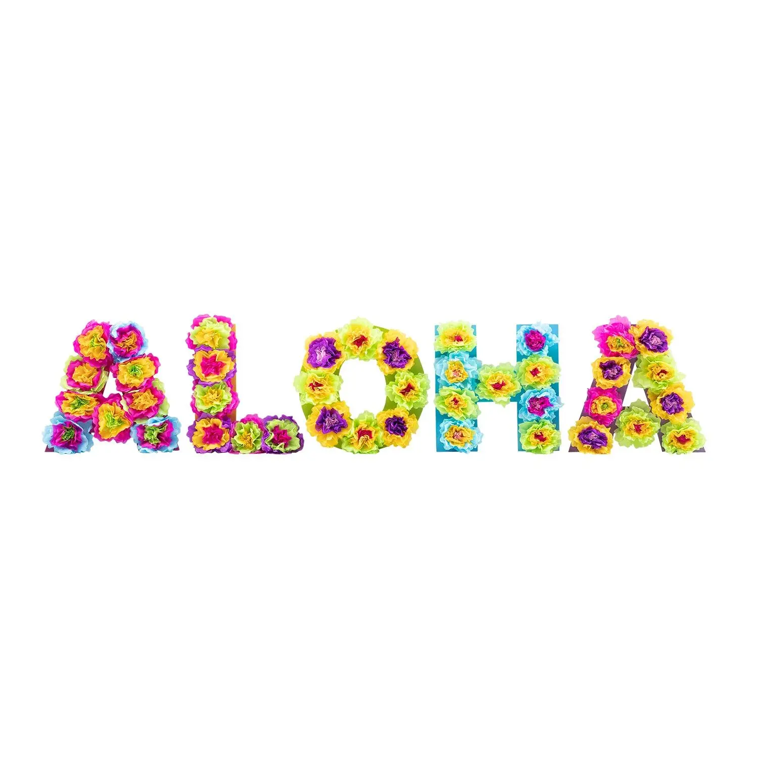 Aloha Flower Wall Decoration - 5 Pc.
