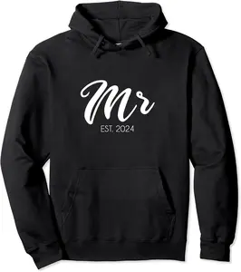 Wedding Matching Gifts Mr. Est. 2024 Groom Pullover Hoodie - Luismrid Shop 34B0C59XVW31