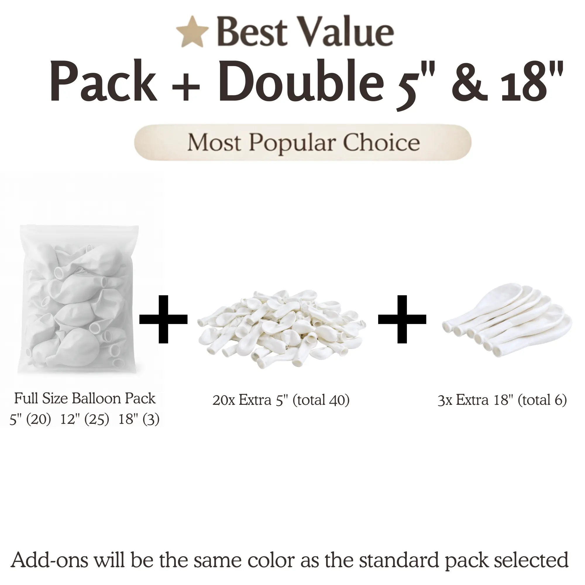 Pack + Double 5" & 18"