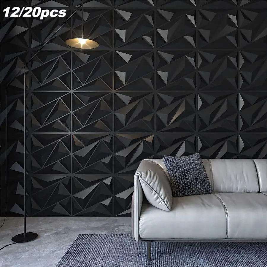 3D Wall Panel for Room Decor, PVC Waterproof Moisture-Proof Wall Panels for Indoor Wall Decor Decoration, Home Decor Supplies (without Glue & Tape)