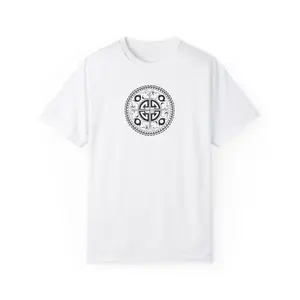 Mongolian Ethnic Pattern T-Shirt | Nomadic Spirit, AI-Designed Degeel Art