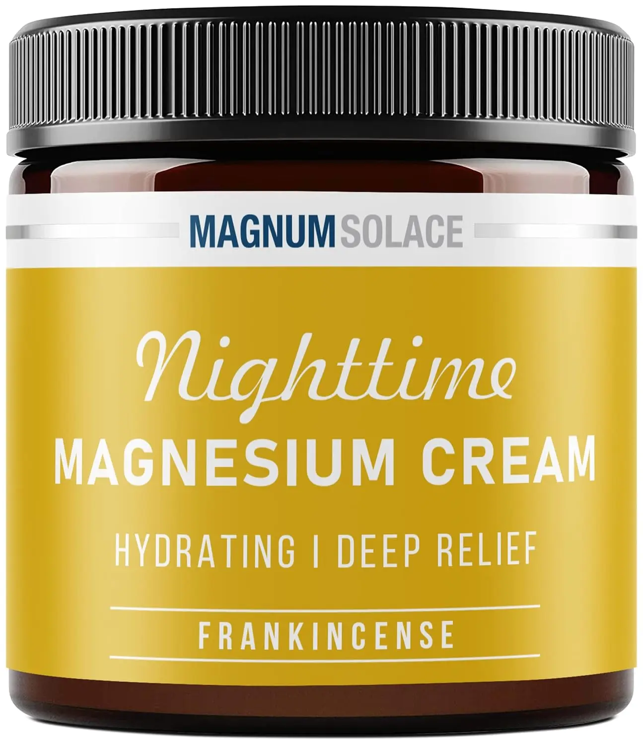 Women's Scented Fragrance Nighttime Magnesium Cream by Magnum Solace - 5 oz Body Care Cosmetic Lotion with Frankincense