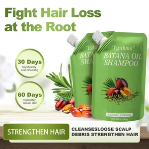 Tgideas Rosemary Batana Oil Shampoo - Fortifies hair strands, deeply cleanses scalp & hair, nourishes with natural extracts, maintains hair health, daily care formula 250ml (8.45oz)