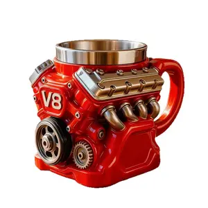 V8 Engine Mug - Best Car Gifts for Men, Mechanic Gifts, 3D Novelty Coffee Cup