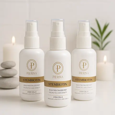 Pierina's StemBiotin 3-Month Hair Loss Bundle - Tonic Boost Serum Scalp Growth Oil for Silky Transformation & Deep Hydration Daily Haircare