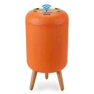 👉 Smart Touchless Trash Can 🚀 Waterproof Sensor Wastebasket for Home & Office – Modern Hygienic Bin (Orange) 6110-Orange