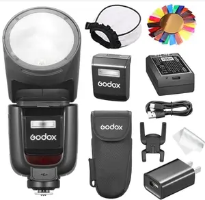 Godox V1 Pro V1PRO TTL Round Head Flash for Sony Canon Nikon Fuji Olympus Panasonic 76Ws HSS 1/8000s 2.4G Wireless Speedlite Type-C
