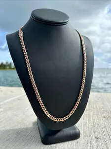 Cuban Link chain 14mm, Cuban Style Chain, rose gold and silver handcrafted - Miami Cuban chain, real gold-plated solid filled gold hip-hop necklace and bracelet jewelry, perfect for gifting, suitable for high-end occasions