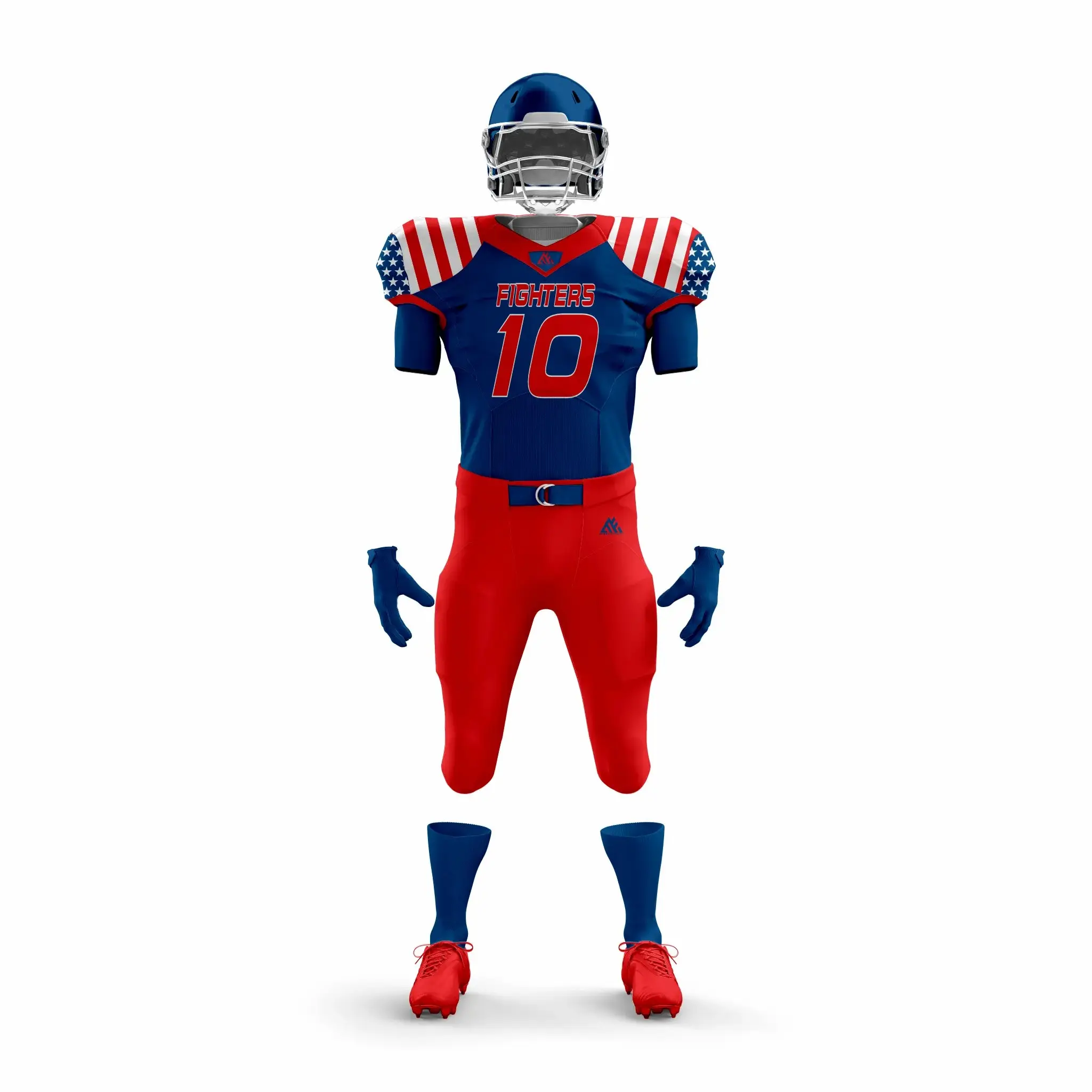 Fighter Blue American Football Uniform