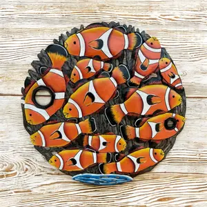 Fish Nemo Clown 23" Recycled Oil Drum Aquarium Ocean Sea Life - Perfect for Home and Office Aquariums Can Be Used Indoor and Outdoor