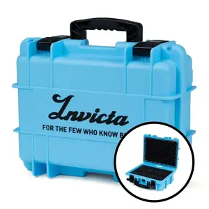 Invicta NEW 8-Slot Dive Impact Light Blue Waterproof Watch Case DC8-LTBLU Storage Box for 8-12 Watches