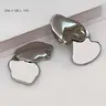 Portable Makeup Mirror Heart Cloud Shape Stainless Steel Folding Makeup Mirror Foldable Pocket Mirror For Purse Travel Essential Gift Idea Travel Hand Mirrors