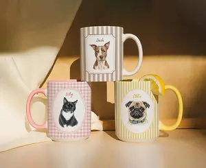 Mugora - Custom Pet Mug, Personalized Dog or Cat Portrait Mug, Mug Gift for Pet Lovers, Dog Mom Gifts, Cat Mom Gift