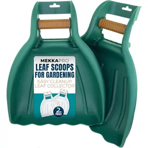 Leaf Scoops and Claws V2.0, 1-Pair (2 Pieces), Sturdy Ergonomic Grip Leaf Rake, Large Hand Held Garden Rake Grabbers for Leaf, Garden Claw for Lawn Grass Removal