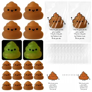 30 Pcs Graduation Mini Poop Stress Balls Gifts Bulk with Inspirational Card  Emotional Luminous Stress Relief Cute Inspirational Squeeze Ball for Coworker Nurse Friend Stress Balls Funny Employee Appreciation Gifts Kawaii Squishies