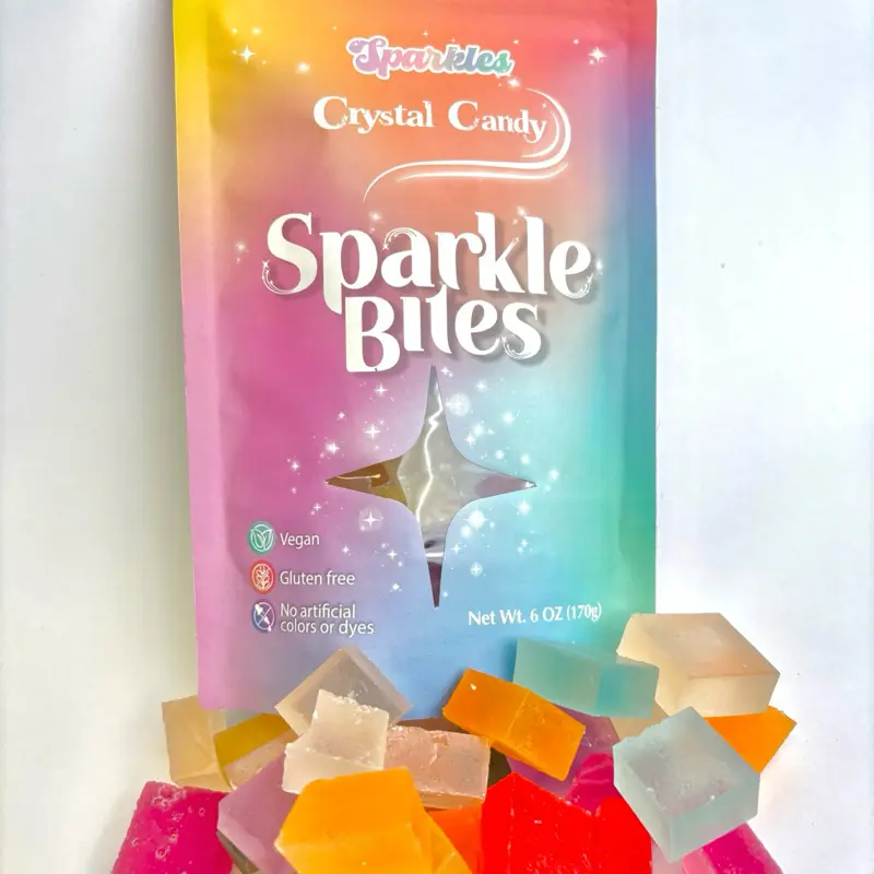 Sparkle Bites Crystal Candy- 6oz Bag- Fruity Flavors