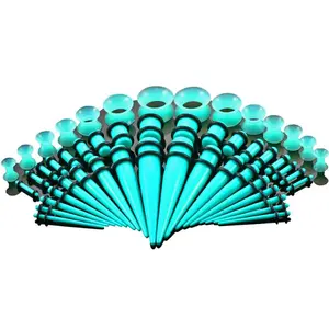 New Acrylic Mixed-fit Tip Cone Ear Expander Ear Pin Set Ear Piercing Jewelry Ear Stretching Set
